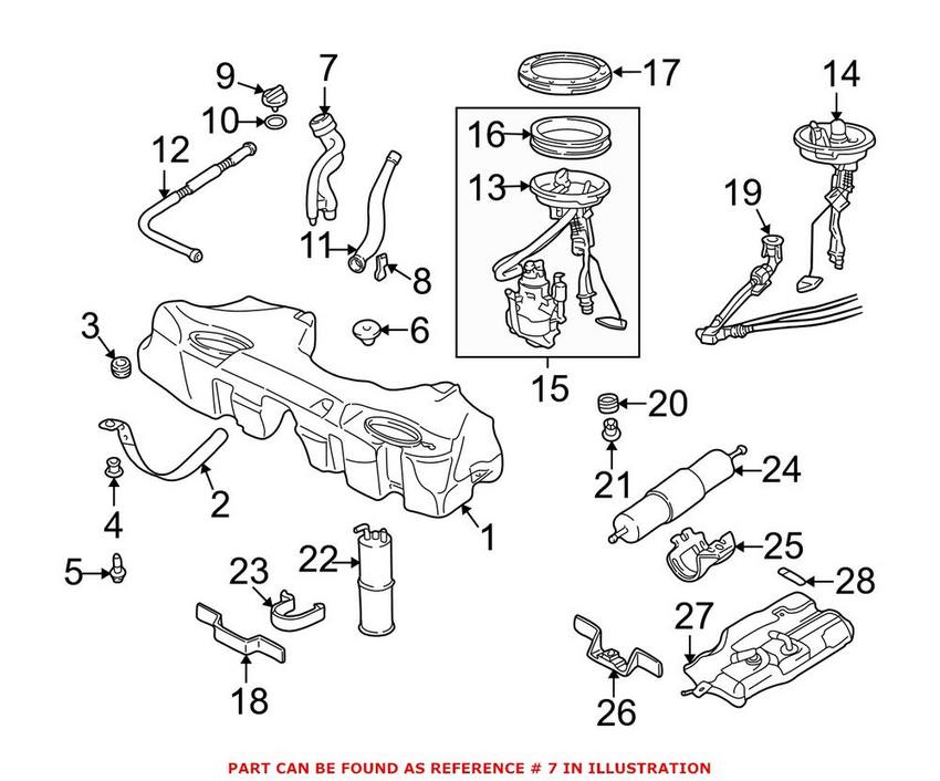 BMW Fuel Filler Neck - Upper 16116750121